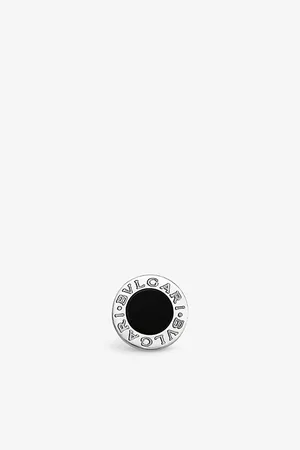 Bvlgari Womens 18ct White-Gold and Black Onyx Single Stud Earring