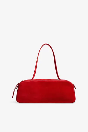 Khaite Womens Simona Suede Shoulder Bag