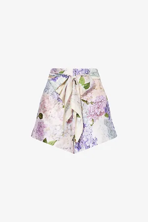 ZIMMERMANN Womens Dawn Floral-Print Silk Shorts
