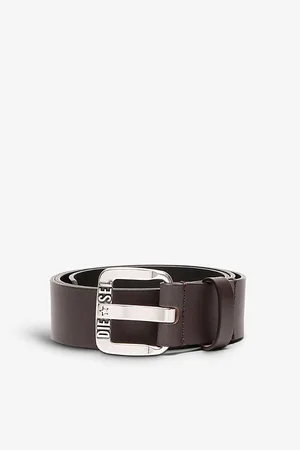 Diesel Mens B-Star Logo-Embossed Leather Belt