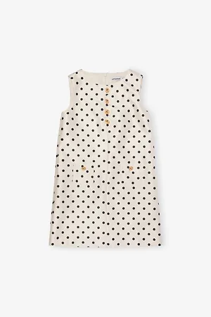 Self-Portrait Polka-Dot Printed Woven Dress 3-12 Years