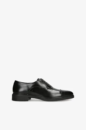 santoni Mens Easy Leather Oxford Shoes