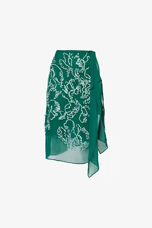 DRIES VAN NOTEN Womens Sequin-Embellished Crepe Woven Midi Skirt