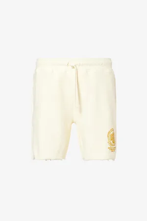HONOR THE GIFT Mens Race Herringbone Drawstring Cotton-Jersey Shorts
