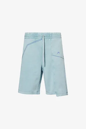 A-cold-wall* Mens Oblique Two-Slip-Pockets Cotton-Jersey Shorts