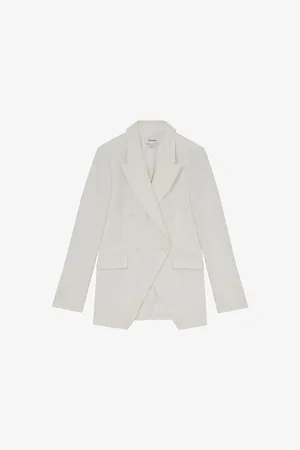 Reiss Womens Devon Double-Breasted Woven Blazer
