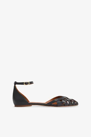 LK Bennett Womens Bianca Plaited Leather Flats