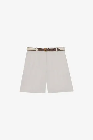 Reiss Womens Devon Belted-Waist Woven Shorts