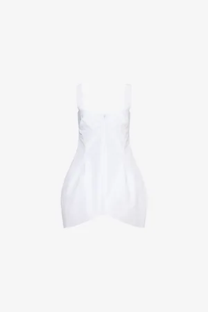 Carven Womens Straight-Neck Panelled Cotton Too