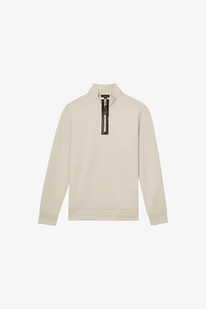 Reiss Mens Hale Half-Zip Stretch-Jersey Sweatshirt