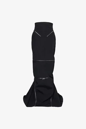 Rick Owens Womens Headon Leather Maxi Skirt