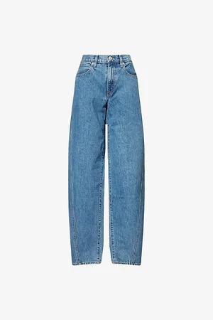 SLVRLAKE Womens Tess Long Curve-Leg Denim Jeans