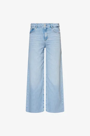 AG Womens Saige Wide-Leg Crop Denim Jeans