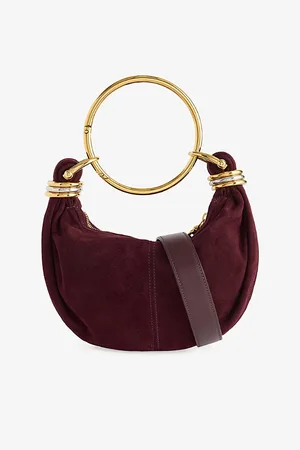 Chloé Womens Bracelet Hobo Mini Suede Top-Handle-Bag