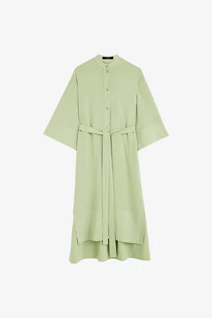 Joseph Womens Darius Detachable-Belt Silk Midi Dress