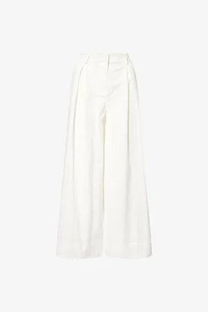 THE GARMENT Womens Avelino Wide-Leg Cotton-Blend Trousers