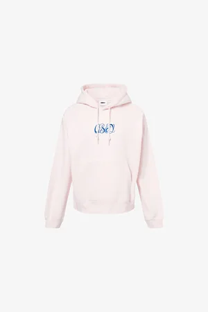 Obey Womens Ribbon Brand-Embroidery Cotton-Blend Hoody