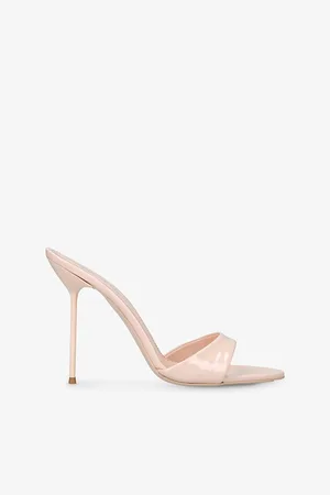 PARIS TEXAS Womens Lidia Patent-Leather Mules 4.1