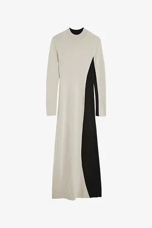 Joseph Womens Colour-Block Knitted Maxi Dress
