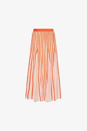 ME AND EM Womens Semi-Sheer Striped Tulle Maxi Skirt