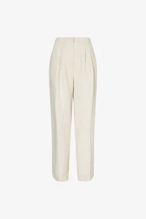 POSSE Womens Wyatt Wide-Leg High-Rise Linen Trousers