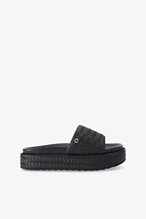 Carvela Womens Lucca Faux-Leather Flatform Sandals