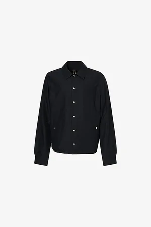 Rick Owens Mens Snapfront Two-Buttoned-Pockets Woven Jacket