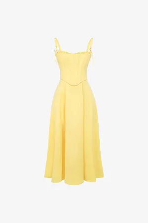 House Of Cb Womens Clarabelle Sleeveless Cotton-Blend Midi Dress
