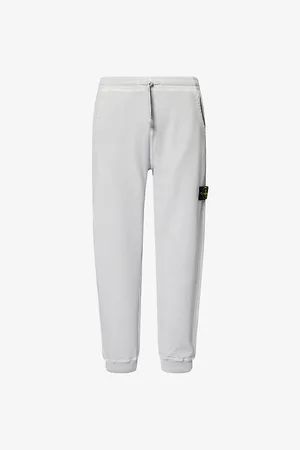 Stone Island Mens Compass Badge Tapered-Leg Cotton Jogging Bottoms