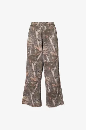 Jaded London Womens Woodland Monster Camouflage Cotton-Jersey Jogging Bottoms