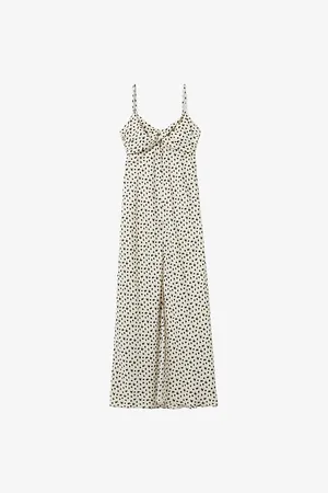 Claudie Pierlot Womens Floral-Print Sleeveless Woven Midi Dress