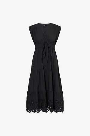 Rails Womens Lucia Embroidered Cotton-Blend Midi Dress