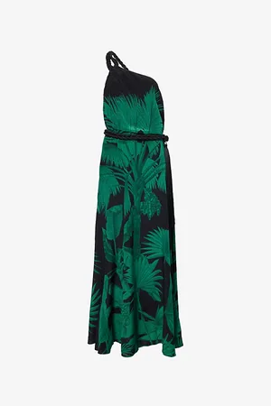 JOHANNA ORTIZ Womens Exceptional Joy One-Shoulder Silk Maxi Dress