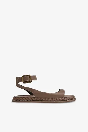 Reiss Womens Gabi Plait-Detail Leather Sandals