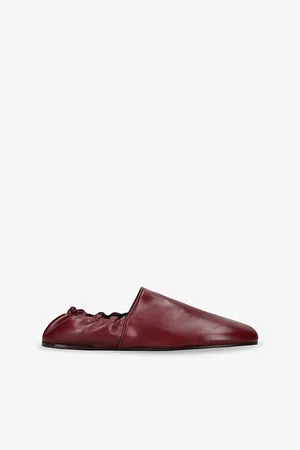 Khaite Womens Banks Leather Flats