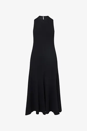 Jacquemus Womens The Favola Flared Halter Woven Midi Dress