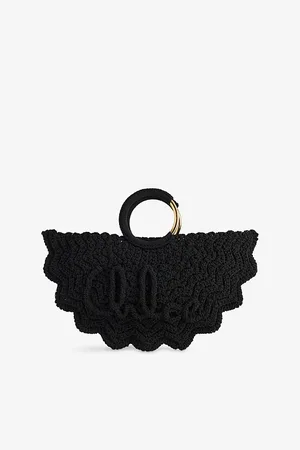 Chloé Womens Bracelet Paravent Small Crochet Shoulder Bag