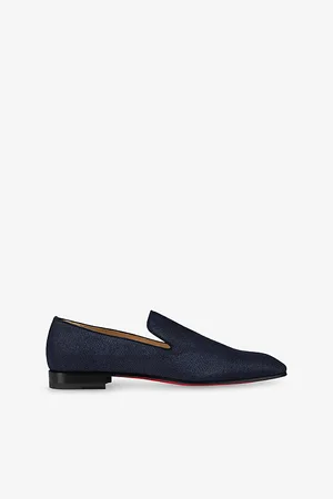 Christian Louboutin Mens Dandelion Silk-Crepe Loafers