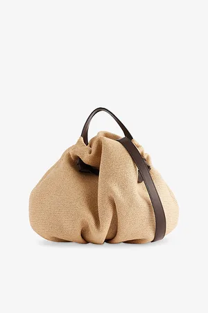 Neous Womens Taurus Dumpling Raffia Tote Bag