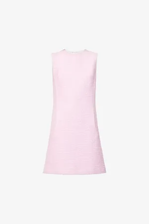 Giambattista Valli Womens Round-Neck Sleeveless Metallic-Tweed Mini Dress