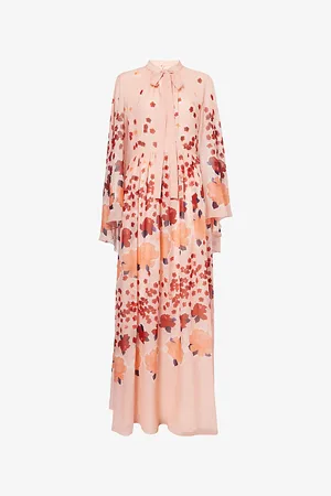 Erdem Womens Cape Floral Silk Maxi Dress