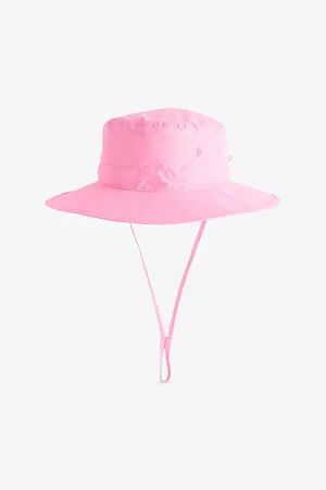 Hunza G Womens Toggle-Detail Chin-Strap Woven Bucket Hat
