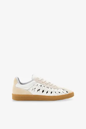 AllSaints Womens Velma Leather and Suede Low-Top Trainers