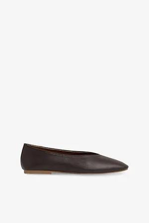 Reiss Womens Amelia Leather Ballet Flats