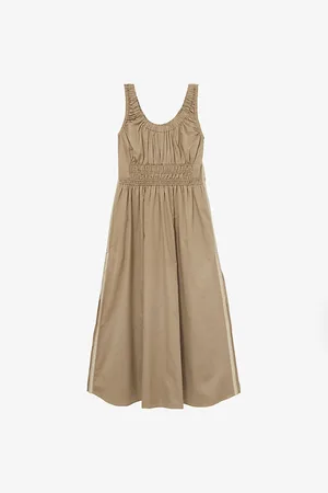 Reiss Womens Anouk Sleeveless Cotton Midi Dress
