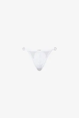 Livy Womens Kimbaku String Embroidered Tulle Thong