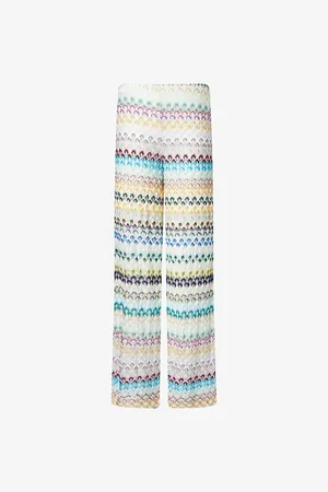 Missoni Womens Open-Work Wide-Leg Woven Trousers