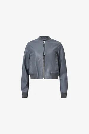 AllSaints Womens Orten Leather Bomber Jacket