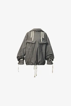 Maison Margiela Womens Hooded Flap-Pockets Cotton Jacket