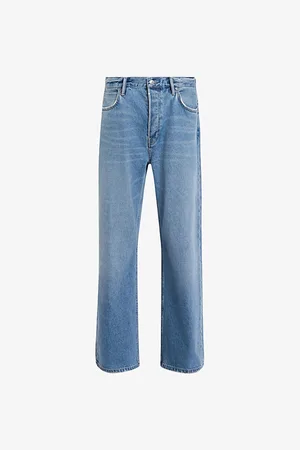 AllSaints Mens Lenny Relaxed-Fit Wide-Leg Jeans